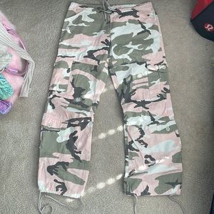 pink camo cargo pants